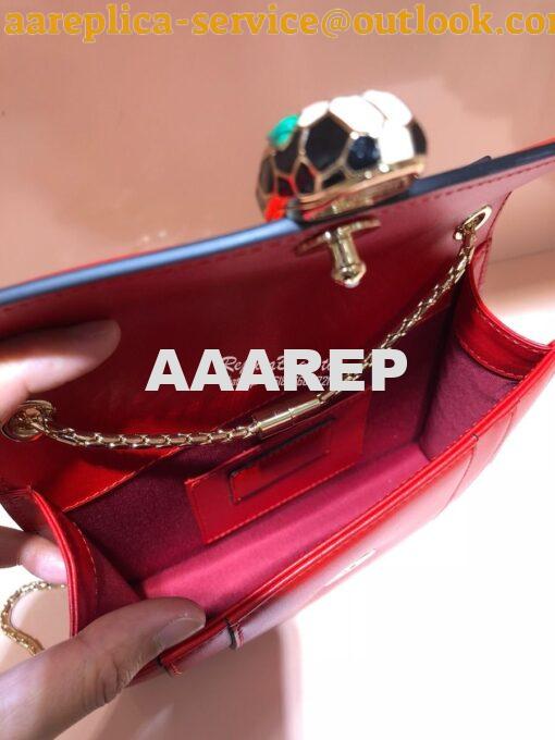 Replica Bvlgari Serpenti Forever Flap Cover Bag 34559 Red 9