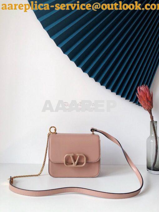 Replica Valentino Small Vsling Shiny Calfskin Shoulder Bag TW2B0F01 Ba