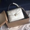 Replica Loewe Mini Puzzle bag in classic calfskin A510P88 Angora/Dusty 10