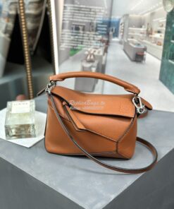 Replica Loewe Mini Puzzle bag in classic calfskin A510P88 Tan