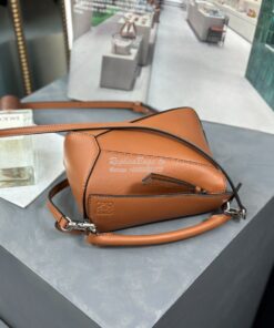 Replica Loewe Mini Puzzle bag in classic calfskin A510P88 Tan 2