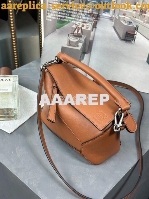 Replica Loewe Mini Puzzle bag in classic calfskin A510P88 Tan 3