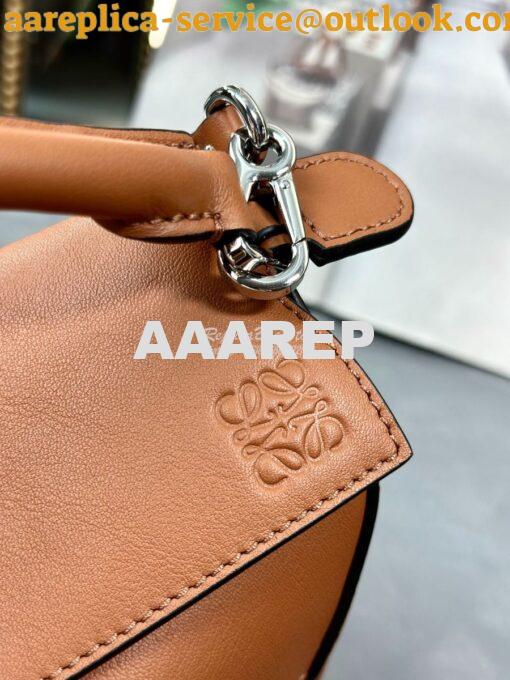 Replica Loewe Mini Puzzle bag in classic calfskin A510P88 Tan 5