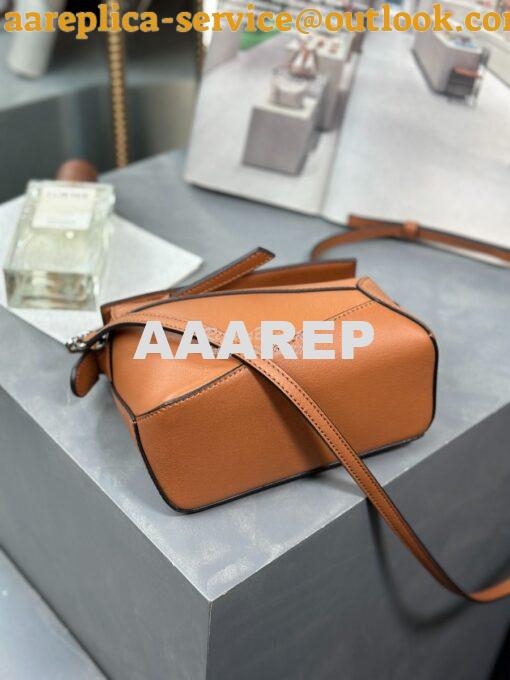 Replica Loewe Mini Puzzle bag in classic calfskin A510P88 Tan 6