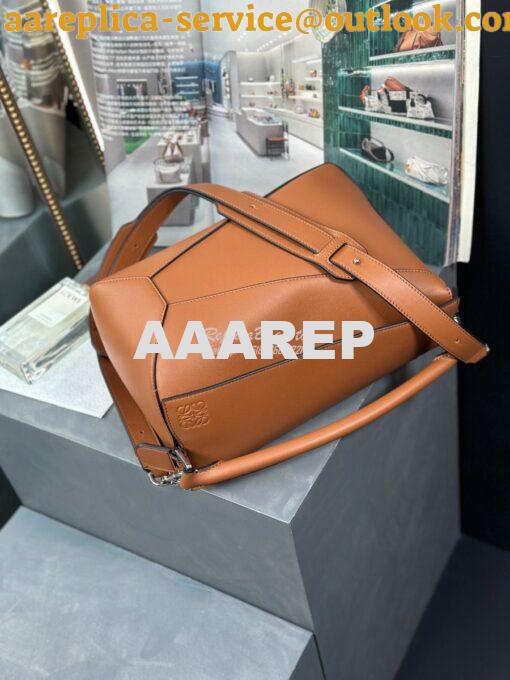 Replica Loewe Medium Puzzle Bag In Classic Calfskin A510P49 Tan 6