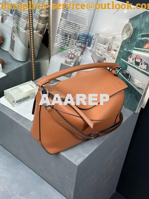 Replica Loewe Medium Puzzle Bag In Classic Calfskin A510P49 Tan 7