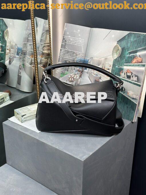 Replica Loewe Medium Puzzle Bag In Classic Calfskin A510P49 Black