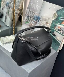 Replica Loewe Medium Puzzle Bag In Classic Calfskin A510P49 Black 2