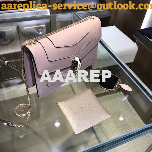 Replica Bvlgari Serpenti Forever Flap Cover Bag 280177 Rose Poudre 4