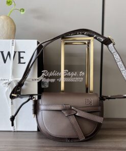 Replica Loewe Mini / Small Gate Dual bag in soft calfskin and jacquard