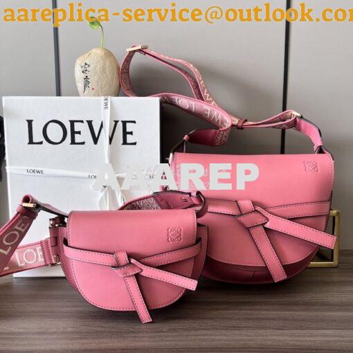 Replica Loewe Mini / Small Gate Dual bag in soft calfskin and jacquard