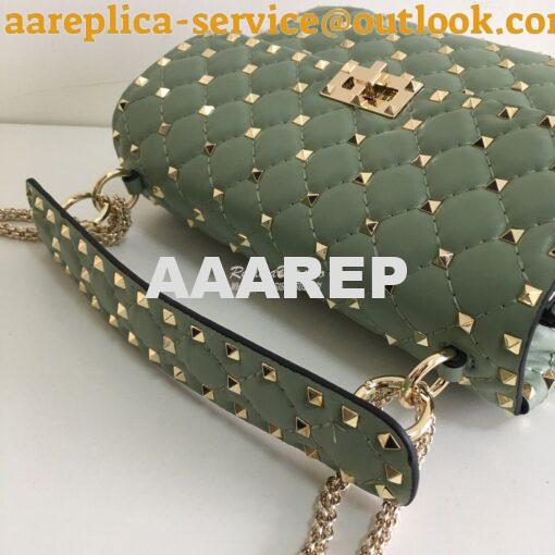 Replica Valentino Garavani Rockstud Spike Quilted Leather Chain bag in 13