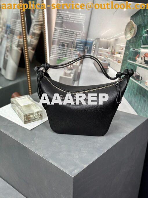 Replica Loewe Mini Hammock Hobo bag in classic calfskin A538G13 Black