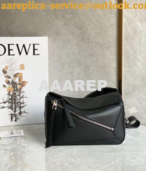 Replica Loewe Small Puzzle Bumbag In Classic Calfskin B510P35 Black