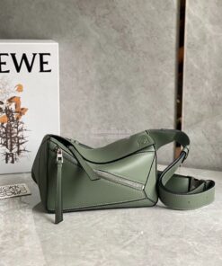 Replica Loewe Small Puzzle Bumbag In Classic Calfskin B510P35 Khaki