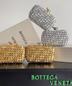 Replica Bottega Veneta BV Knot Minaudière clutch Laminated Intreccio L