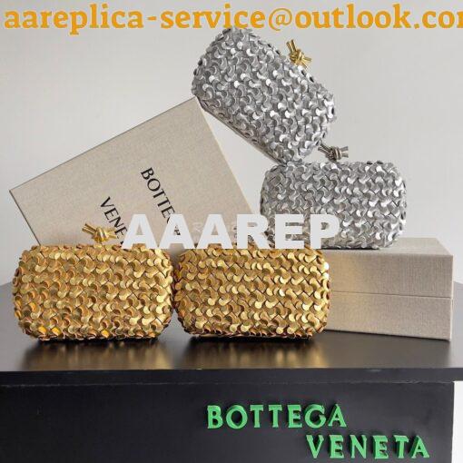 Replica Bottega Veneta BV Knot Minaudière clutch Laminated Intreccio L