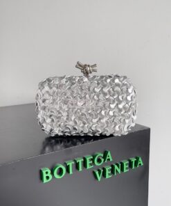 Replica Bottega Veneta BV Knot Minaudière clutch Laminated Intreccio L 2