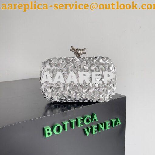 Replica Bottega Veneta BV Knot Minaudière clutch Laminated Intreccio L 2