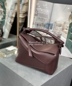 Replica Loewe Small Puzzle Bag In Satin Calfskin With Tonal Coloured H 2