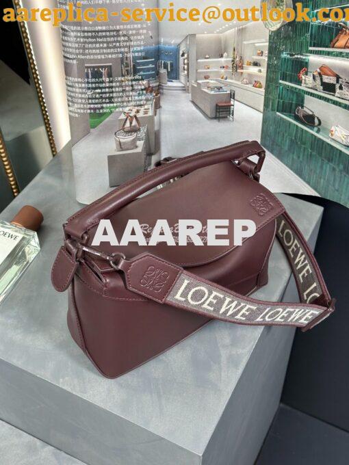 Replica Loewe Small Puzzle Bag In Satin Calfskin With Tonal Coloured H 4