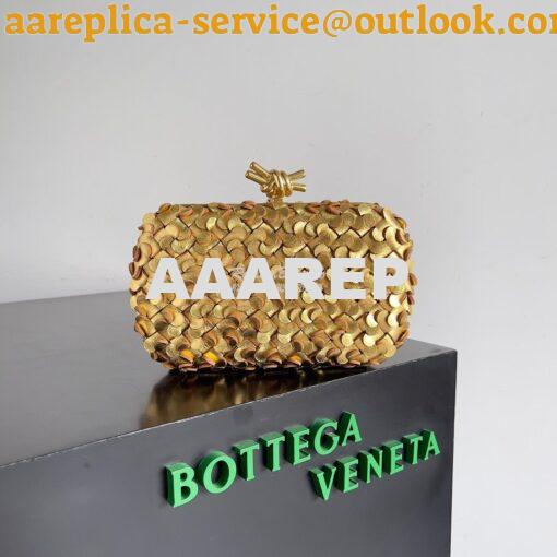 Replica Bottega Veneta BV Knot Minaudière clutch Laminated Intreccio L