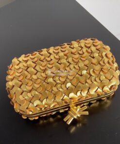 Replica Bottega Veneta BV Knot Minaudière clutch Laminated Intreccio L 2