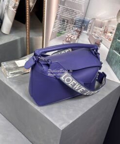 Replica Loewe Small Puzzle Bag In Satin Calfskin With Tonal Coloured H 2