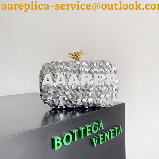 Replica Bottega Veneta BV Knot Minaudière clutch Laminated Intreccio L 11