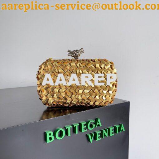 Replica Bottega Veneta BV Knot Minaudière clutch Laminated Intreccio L 10