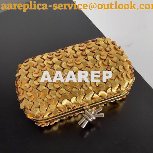 Replica Bottega Veneta BV Knot Minaudière clutch Laminated Intreccio L 14