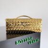 Replica Bottega Veneta BV Knot Minaudière clutch Laminated Intreccio L 19