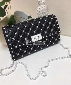 Replica Valentino Garavani Free Rockstud Spike Chain Bag Black