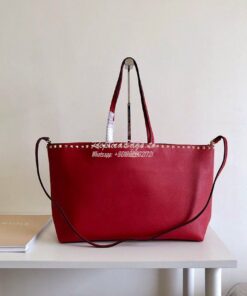 Replica Valentino Garavani Large Rockstud Tote Red