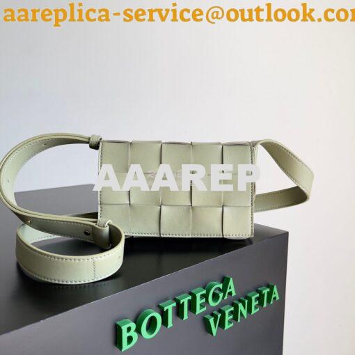 Replica Bottega Veneta BV Small Cassette Intreccio lambskin Crossbody