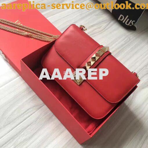 Replica Valentino Garavani Chain Cross Body Bag Red