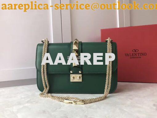 Replica Valentino Garavani Chain Cross Body Bag Green