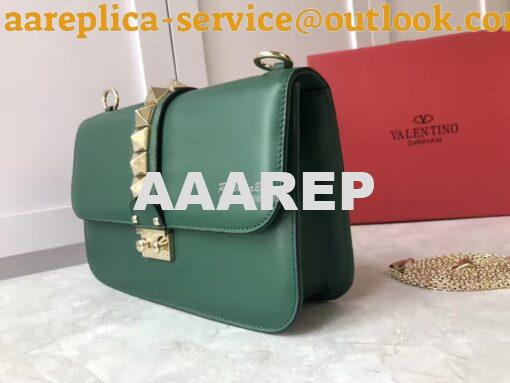 Replica Valentino Garavani Chain Cross Body Bag Green 2