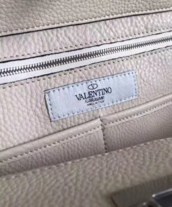 Replica Valentino Garavani Rockstud Rolling Tote Bag White 2