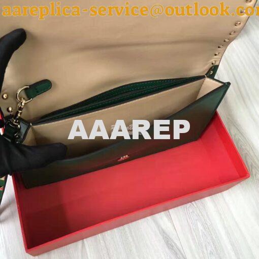 Replica Valentino Garavani Rockstud Flap Wristlet Clutch Bag Green 5