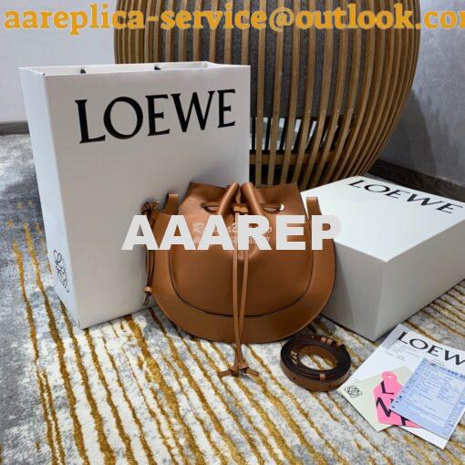 Replica Loewe Horseshoe Bag in Nappa Calf Leather Tan 446748