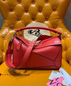 Replica Loewe Medium Puzzle Bag 63350 Red