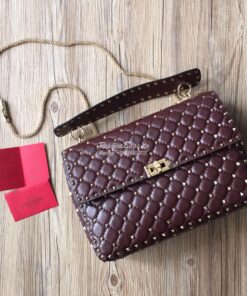 Replica Valentino Garavani Rockstud Spike Quilted Leather Chain bag Wi