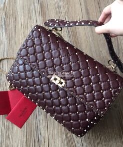 Replica Valentino Garavani Rockstud Spike Quilted Leather Chain bag Wi 2