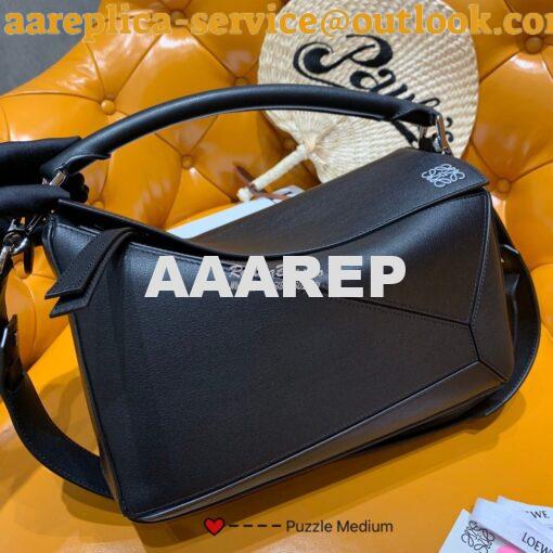 Replica Loewe Medium Puzzle Bag 63350 Black 2