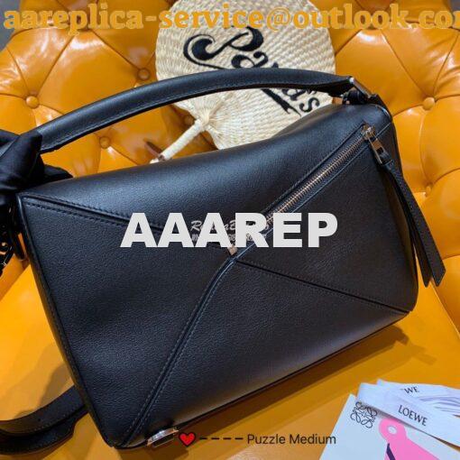 Replica Loewe Medium Puzzle Bag 63350 Black 3