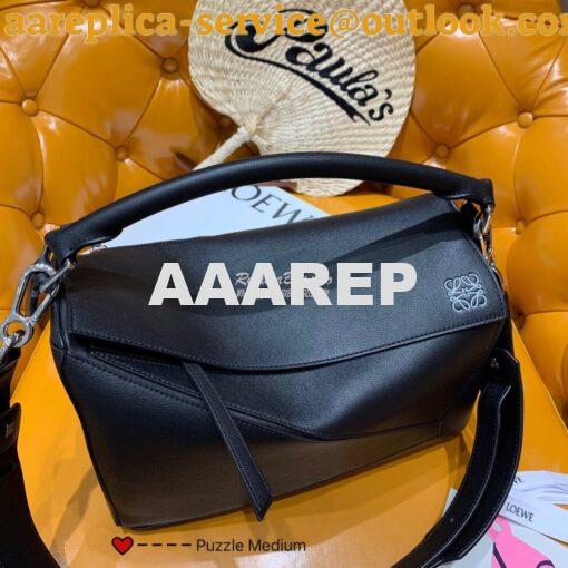 Replica Loewe Medium Puzzle Bag 63350 Black 4