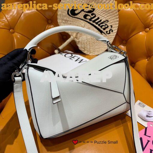 Replica Loewe Puzzle Small Bag 98895 White 2