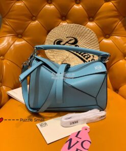 Replica Loewe Puzzle Small Bag 98895 Stone Blue