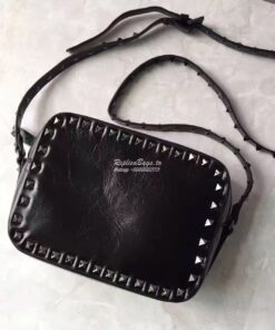 Replica Valentino Garavani Rockstud Rolling Noir Cross Body Bag with c 2